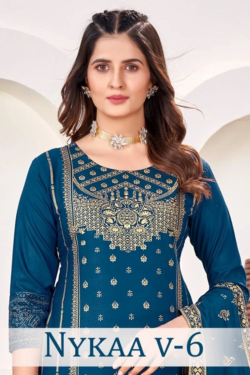 Mukesh Nykaa V 6 Designer Kurti Pant With Dupatta Collection