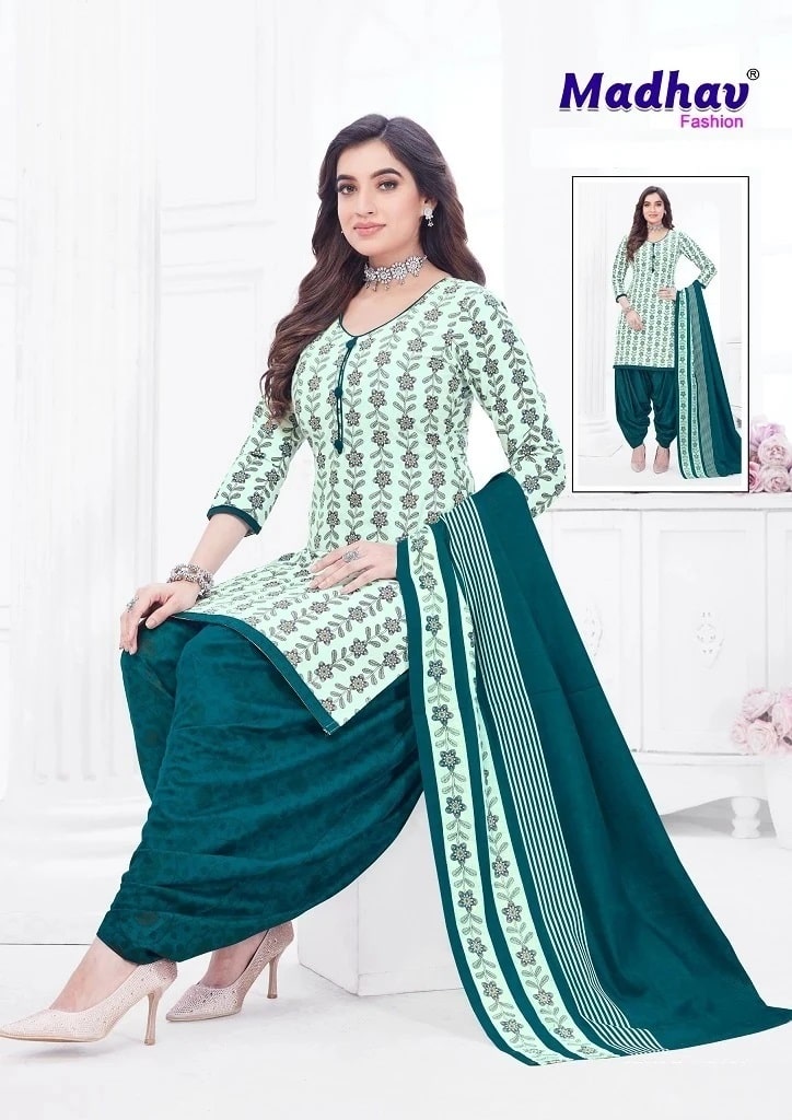 Madhav Punjabi Kudi Vol 13 Cotton Printed Ready Made Dress Collection