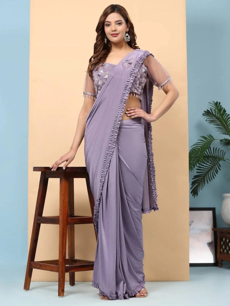 Amoha Trendz 102073 Designer Ready To Wear Saree Collection