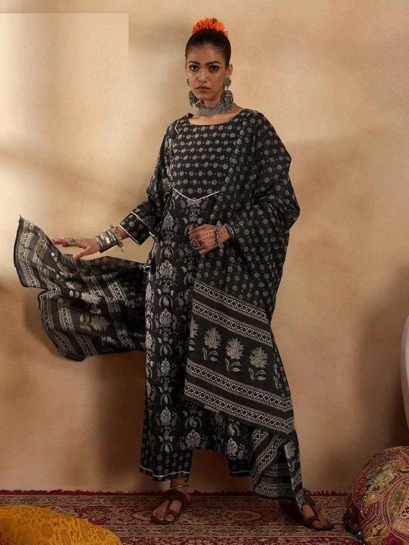 Indo Era 2466 Soft Cotton Kurti Pant With Dupatta Collection