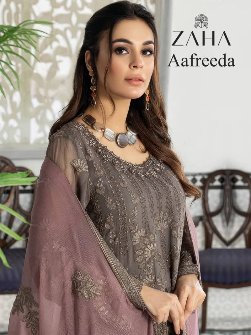 Zaha Aafreeda Vol 1 Georgette Pakistani Salwar Kameez Collection