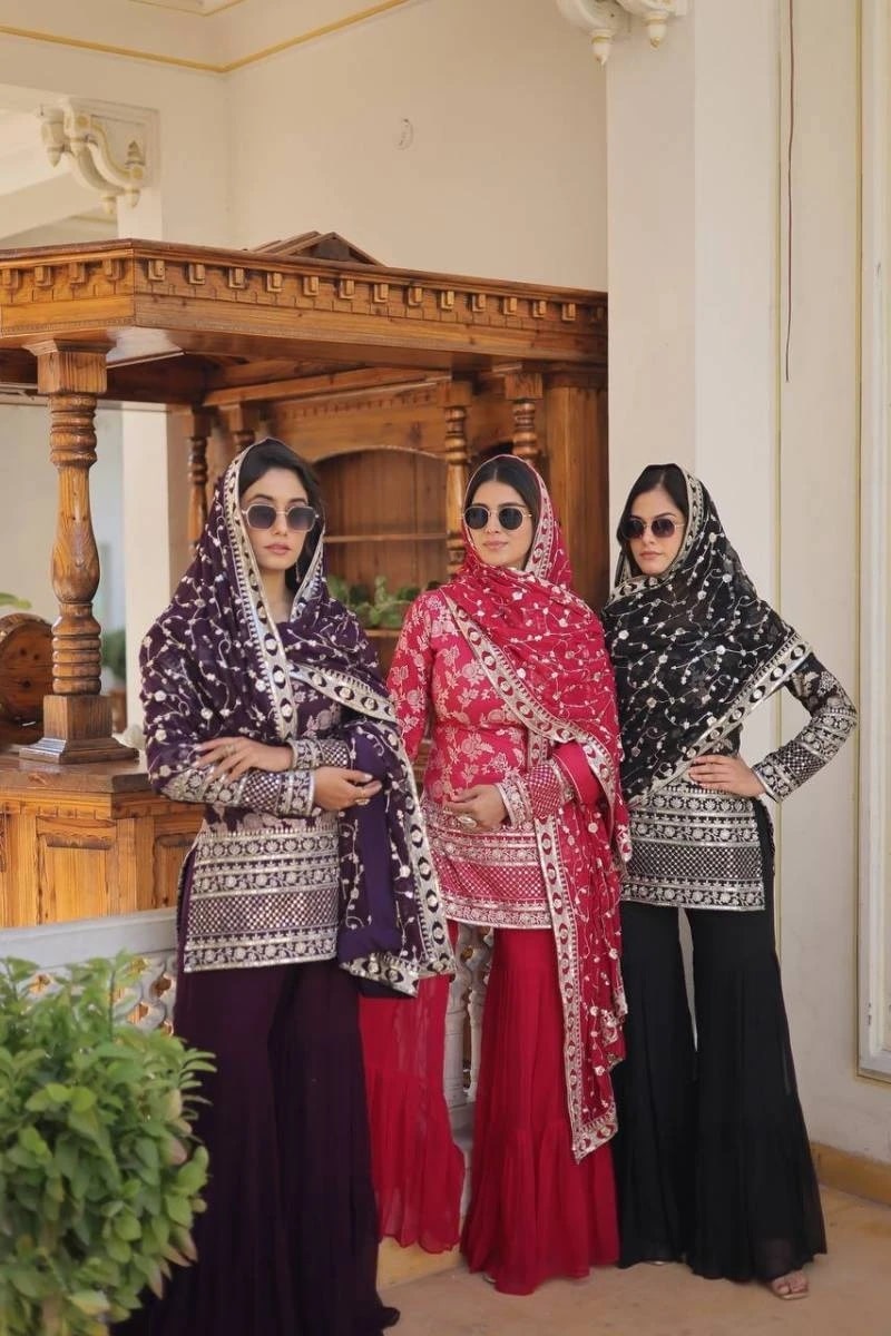 Anamika Vol 15 Designer Kurti Gharara With Dupatta Collection