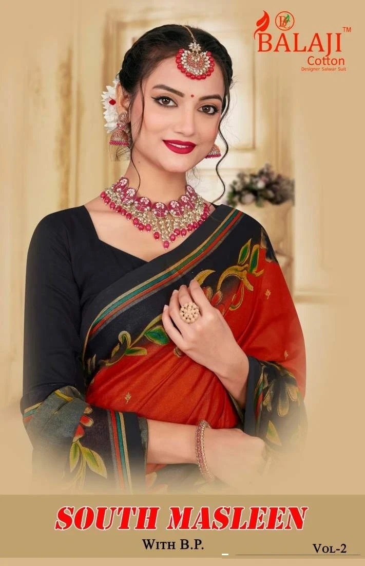 Balaji South Masleen Vol 2 Printed Cotton Saree Collection