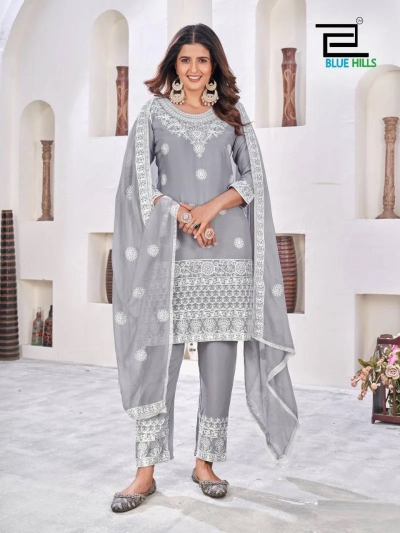 Blue Hills Heenaz Designer Kurti Bottom With Dupatta Collection