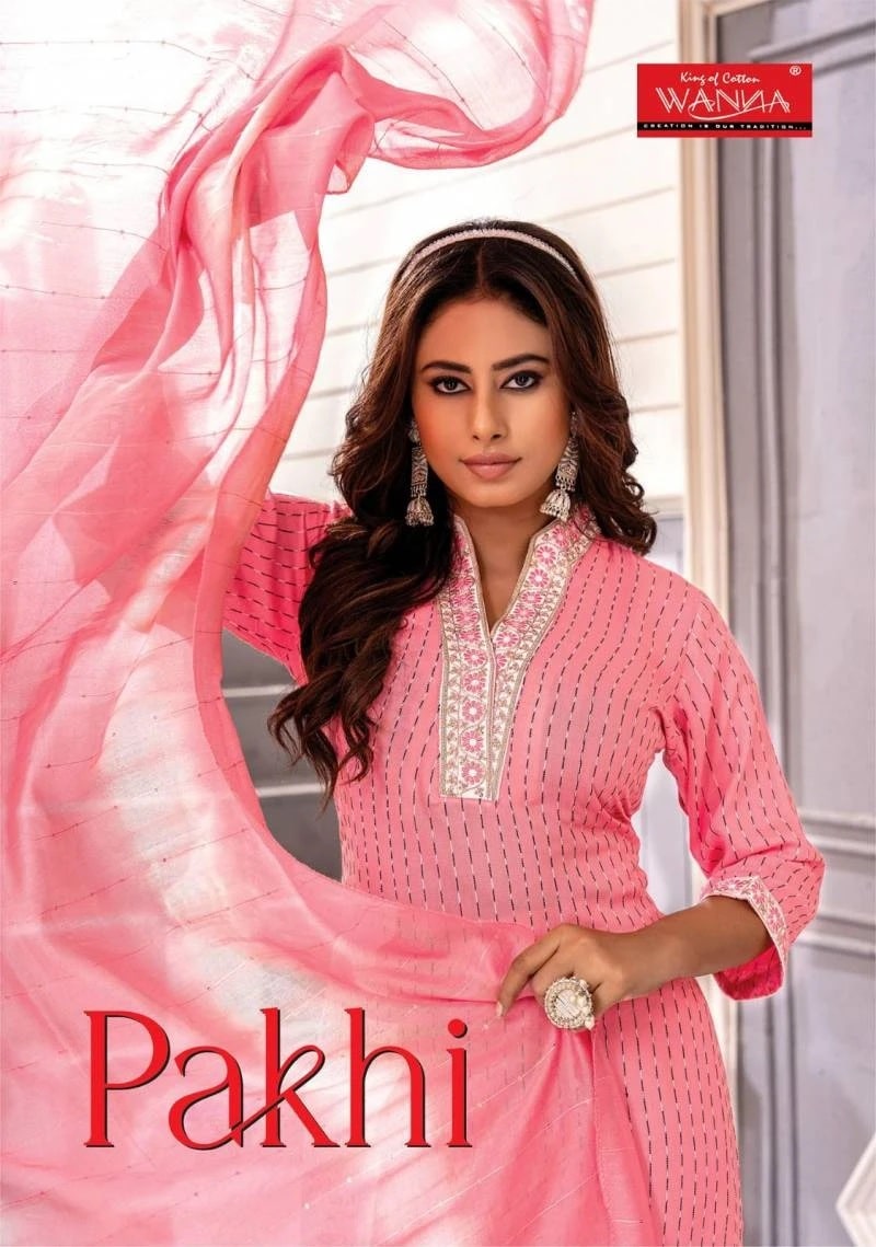 Wanna Pakhi Daily Wear Kurti Pant With Dupatta Collection