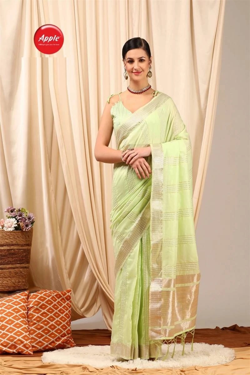 Apple Linoma 05 Woven Design Linen Saree Collection