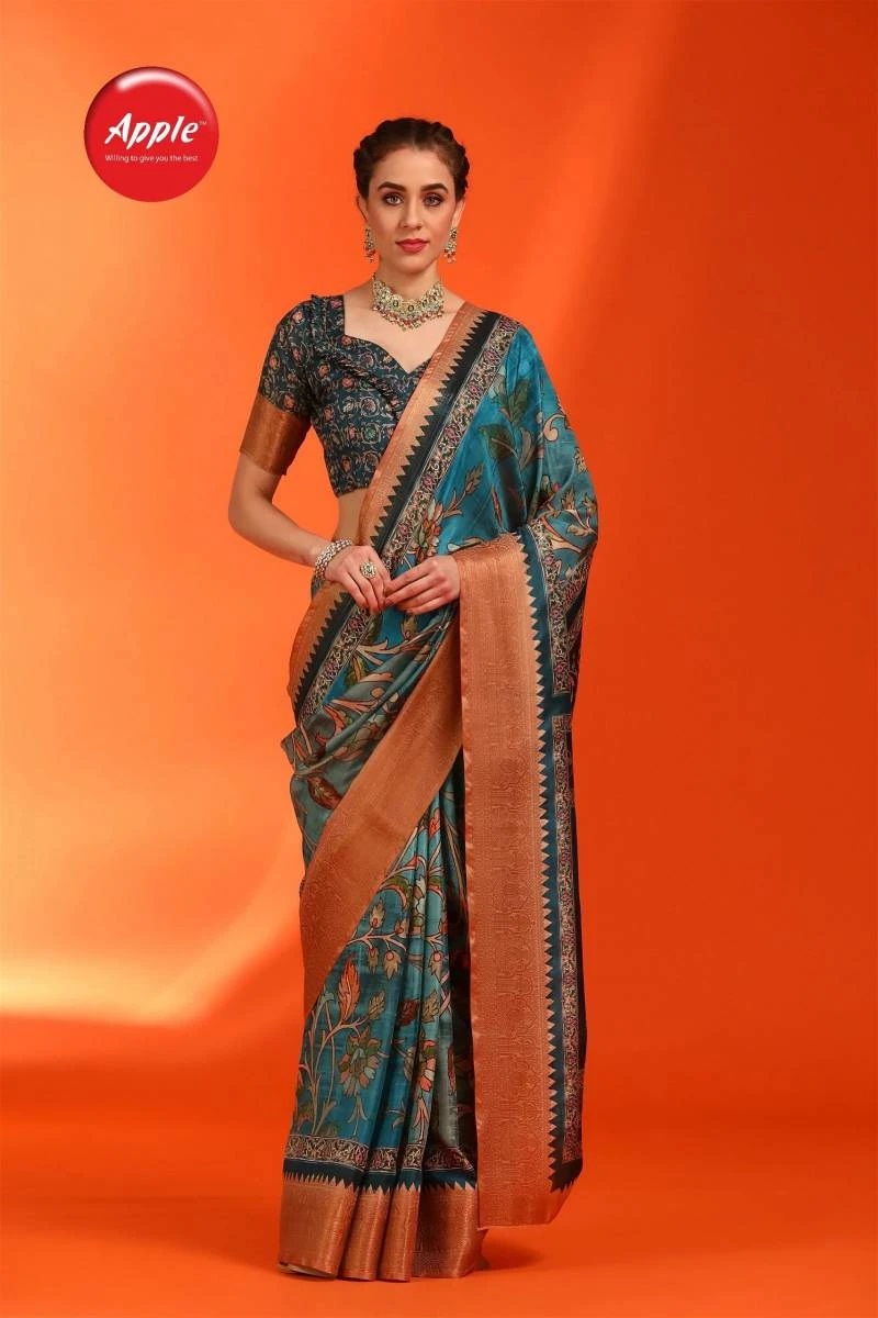 Apple Antariksha Printed Silk Saree Collection