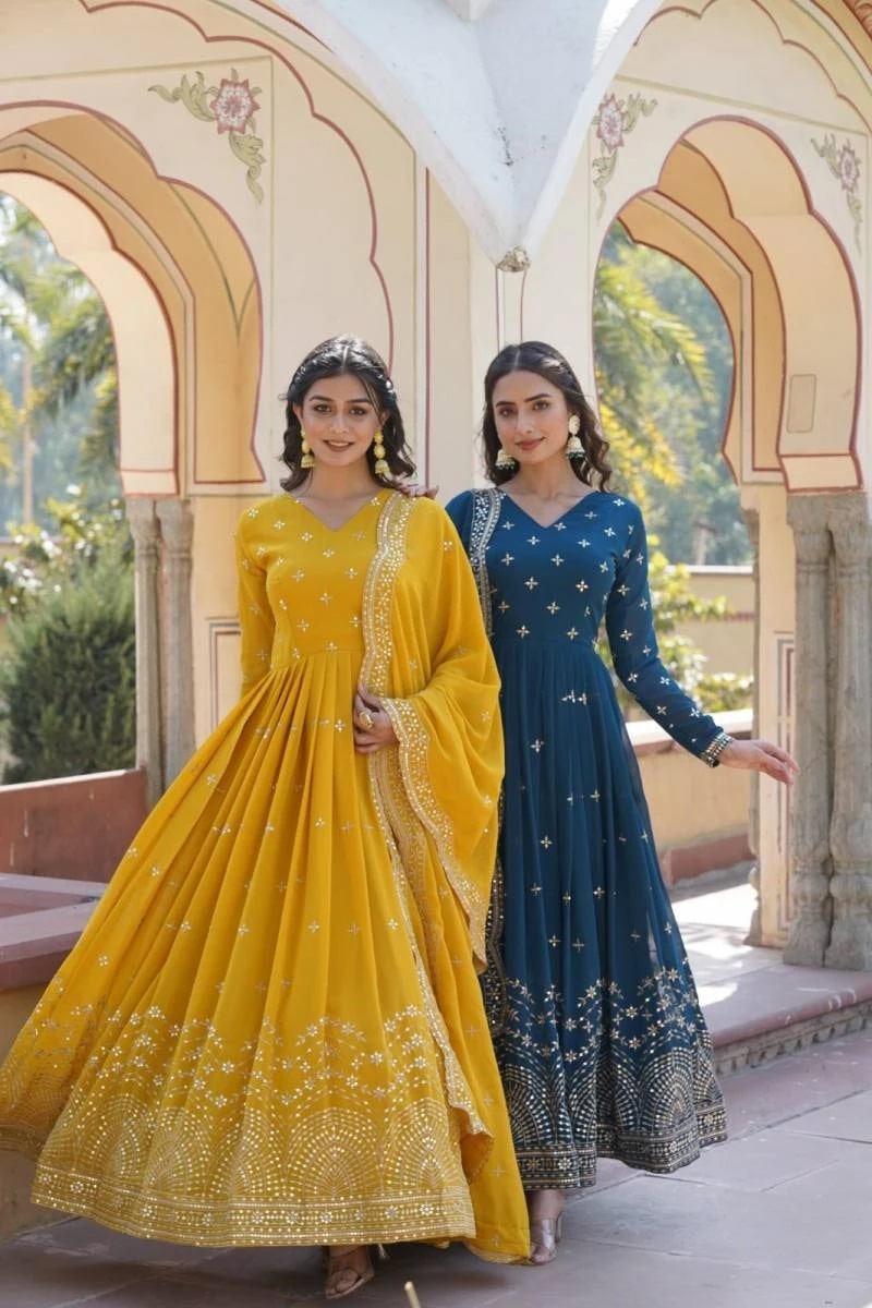 Anamika Vol 21 Designer Fancy Gown With Dupatta Collection