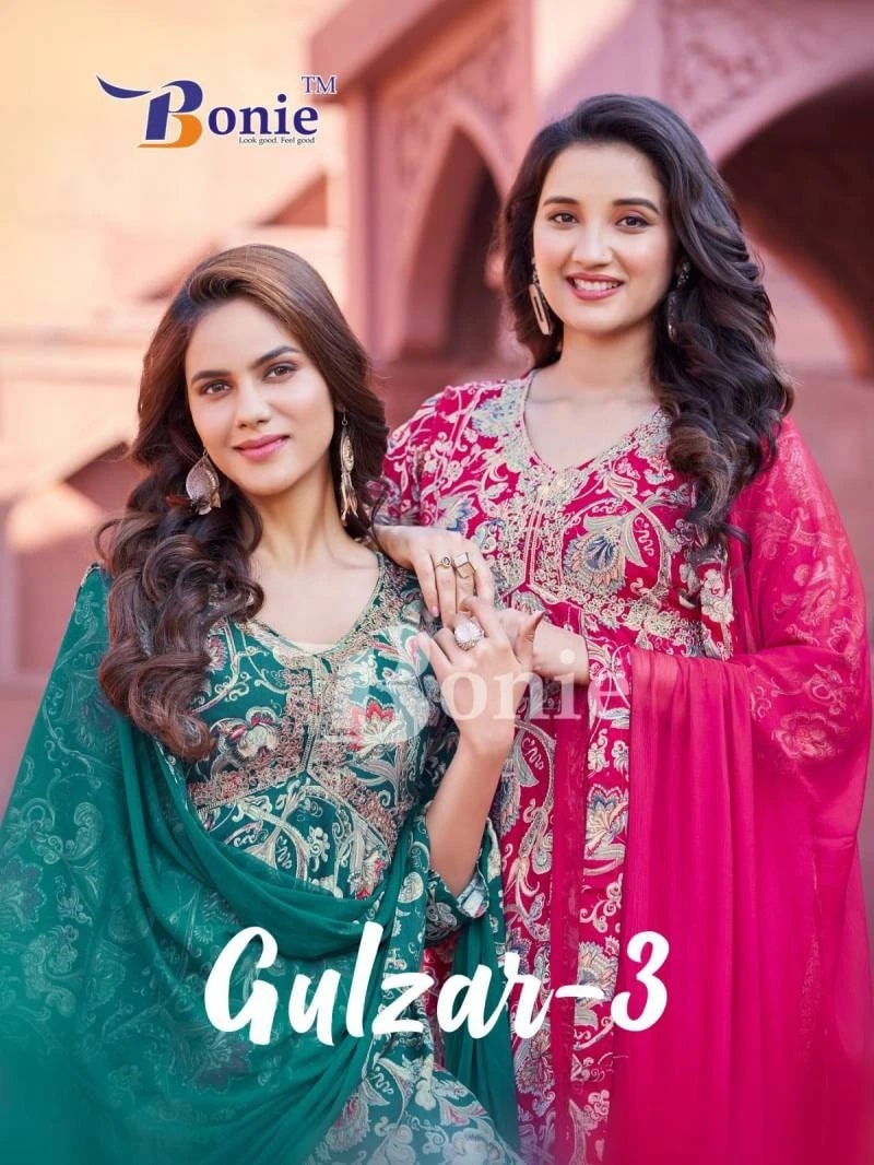Bonie Gulzar Vol 3 Printed Kurti Bottom With Dupatta