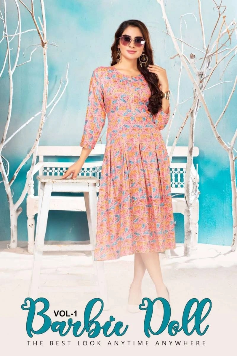 Fashion Talk Barbie Doll Vol 1 Fancy Foil Printed Kurti Collection