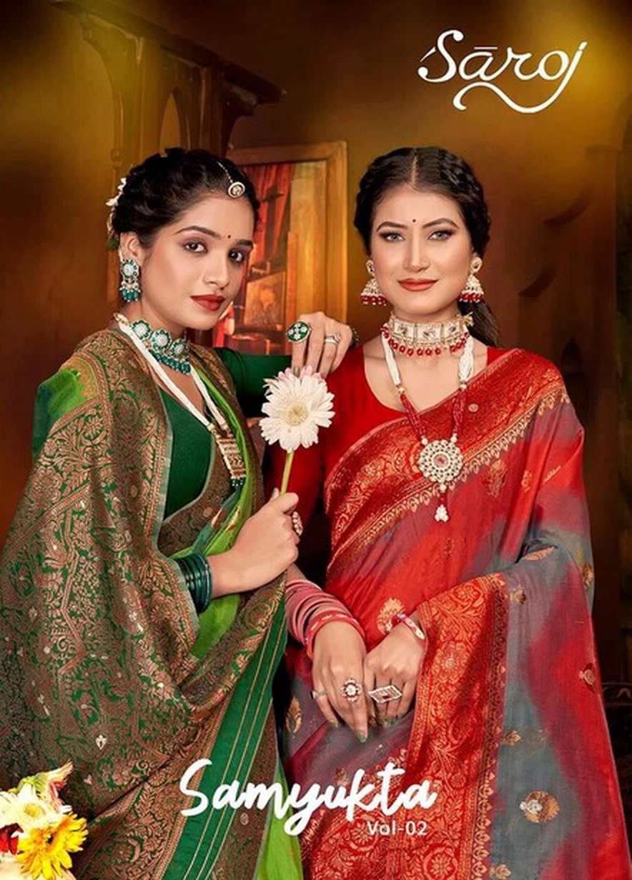 Saroj Samyukta Vol 2 Pure Cotton Silk Saree Collection