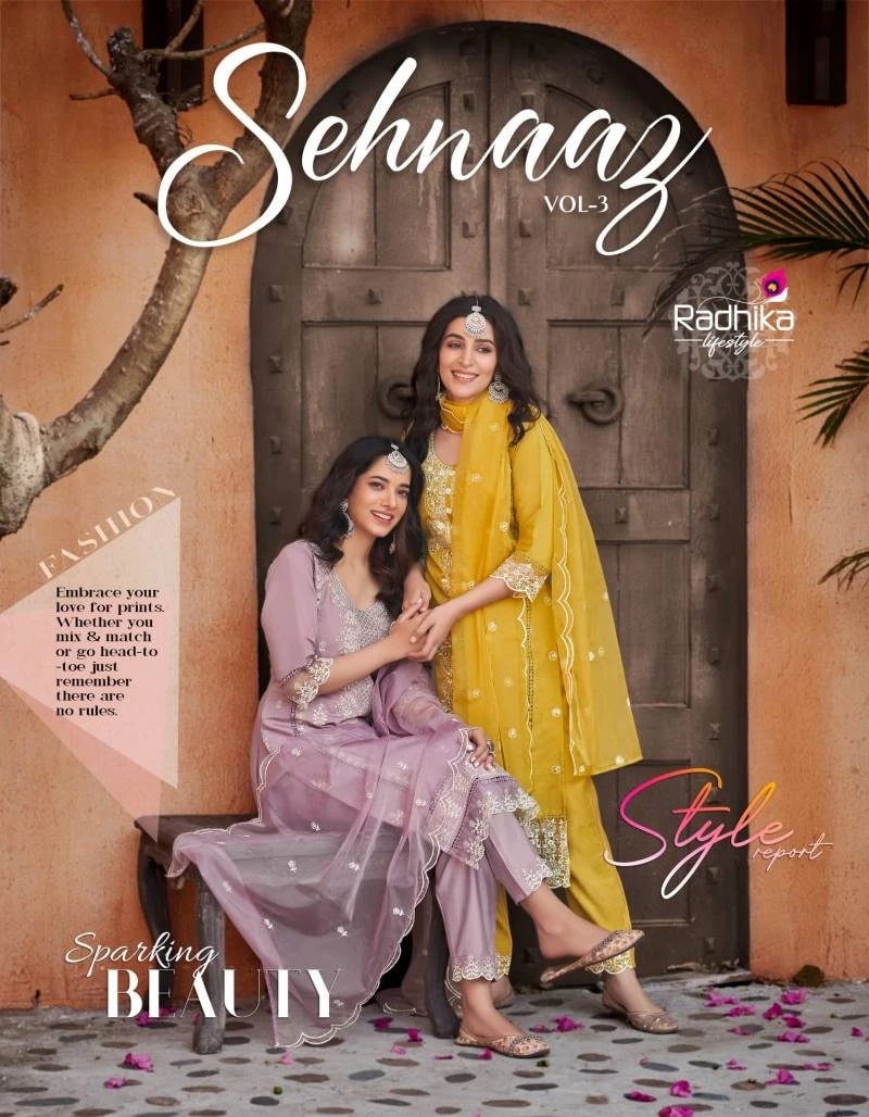 Radhika Sehnaz Vol 3 Silk Kurti Bottom With Dupatta