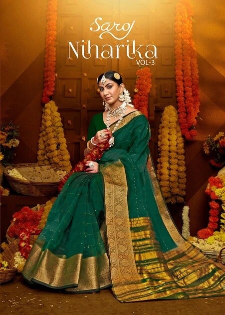 Saroj Niharika Vol 3 Heavy Sequence Designer Saree Collection