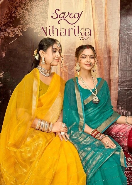 Saroj Niharika Vol 1 Heavy Sequence Organza Saree Collection