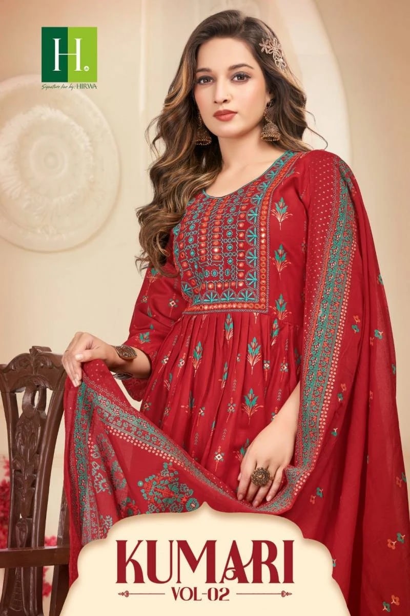 Hirwa Kumari Vol 2 Printed Kurti With Dupatta Collection