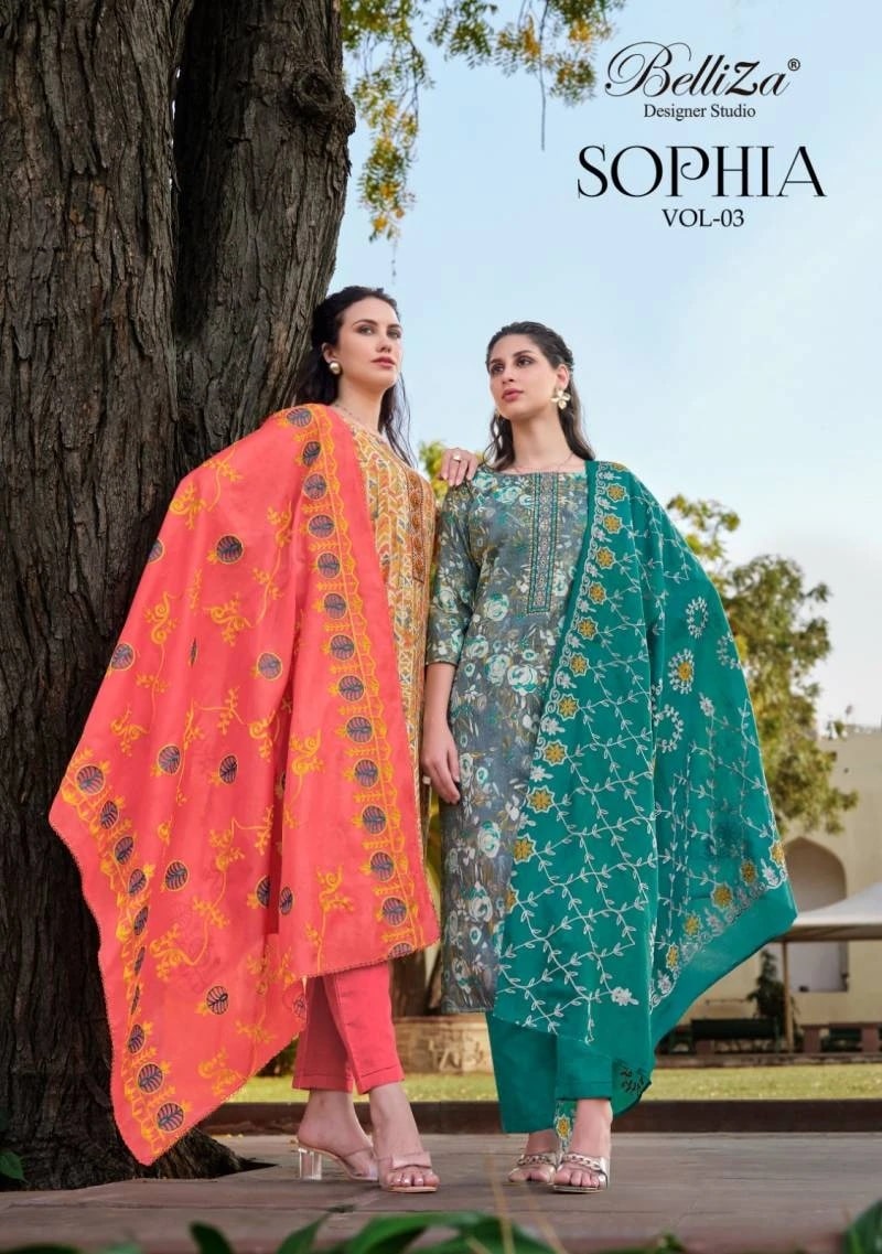 Belliza Sophia Vol 3 Exclusive Cotton Dress Material Collection