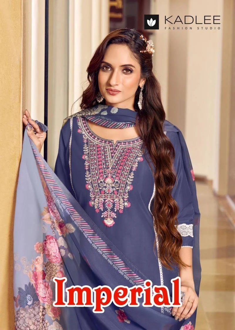 Kadlee Imperial Embroidery Kurti Bottom With Dupatta