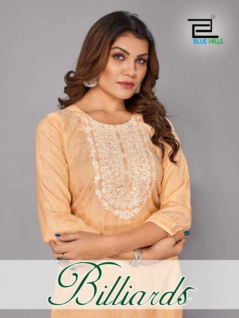 Blue Hills Billiards Jacquard Daily Wear Kurti Collection