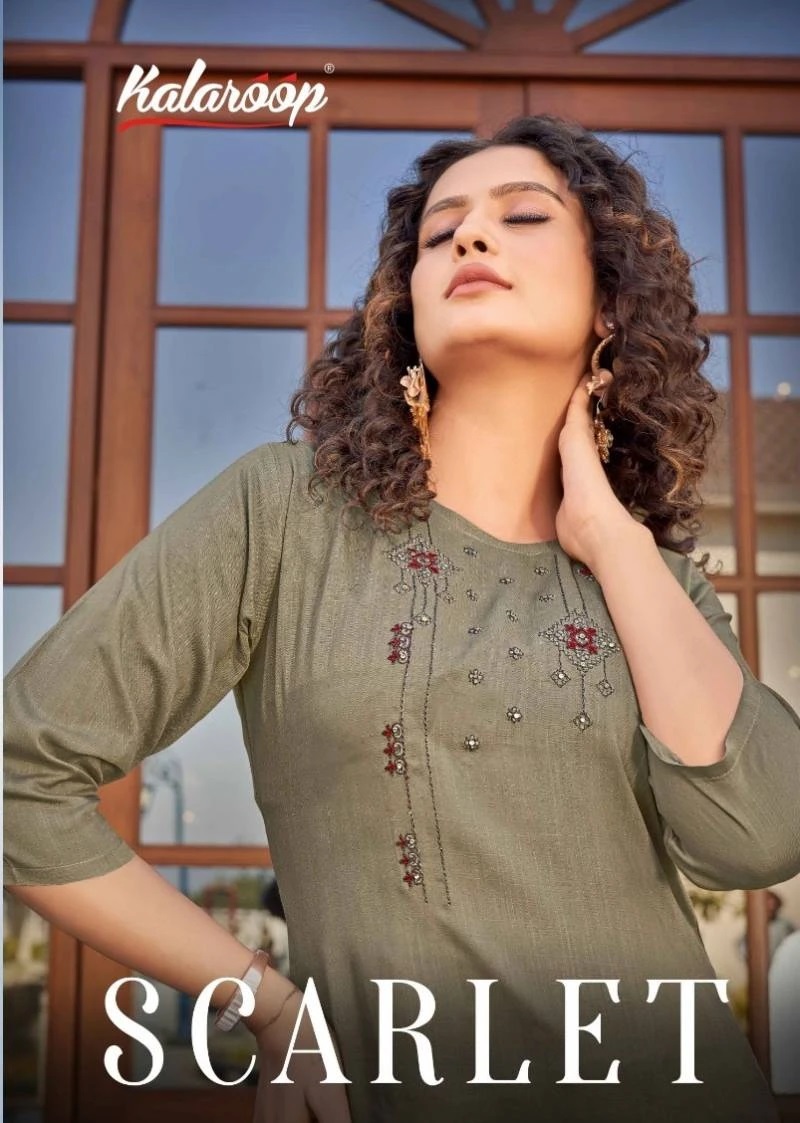 Kalaroop Scarlet Regular Wear Designer Kurti Collection