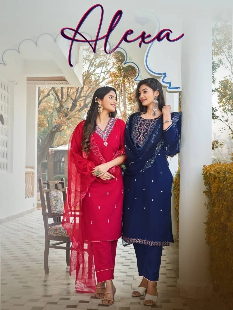 Hinaya Alexa Vol 1 Designer Kurti Pant With Dupatta Collection