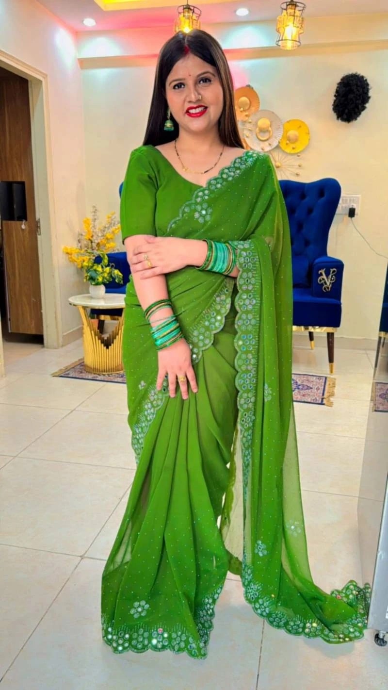 VT 5074 Designer Swarovski Work Saree Collection