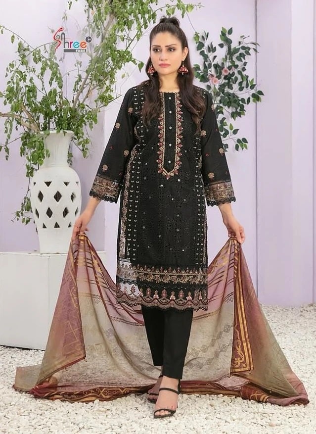 Shree Mariya B Lawn Festival Collection Vol 3 Salwar Suit Chiffon Dupatta