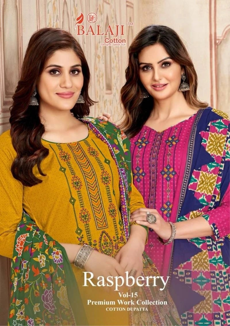 Balaji Raspberry Vol 15 Soft Cotton Dress Material Collection