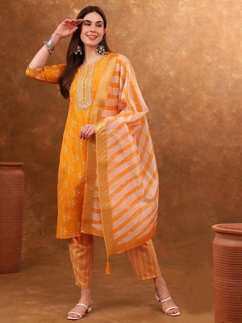 Riyana 51 Printed Kurti Bottom With Dupatta