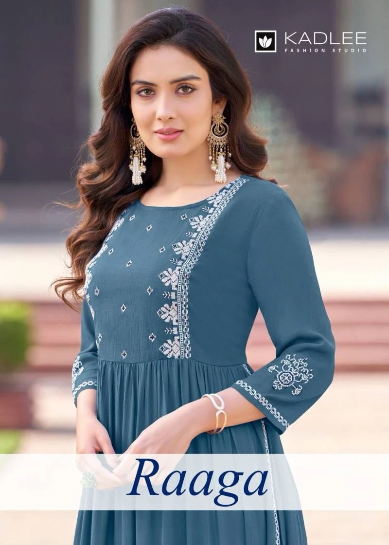 Kadlee Raaga Rayon Wrinkle Designer Kurti Collection