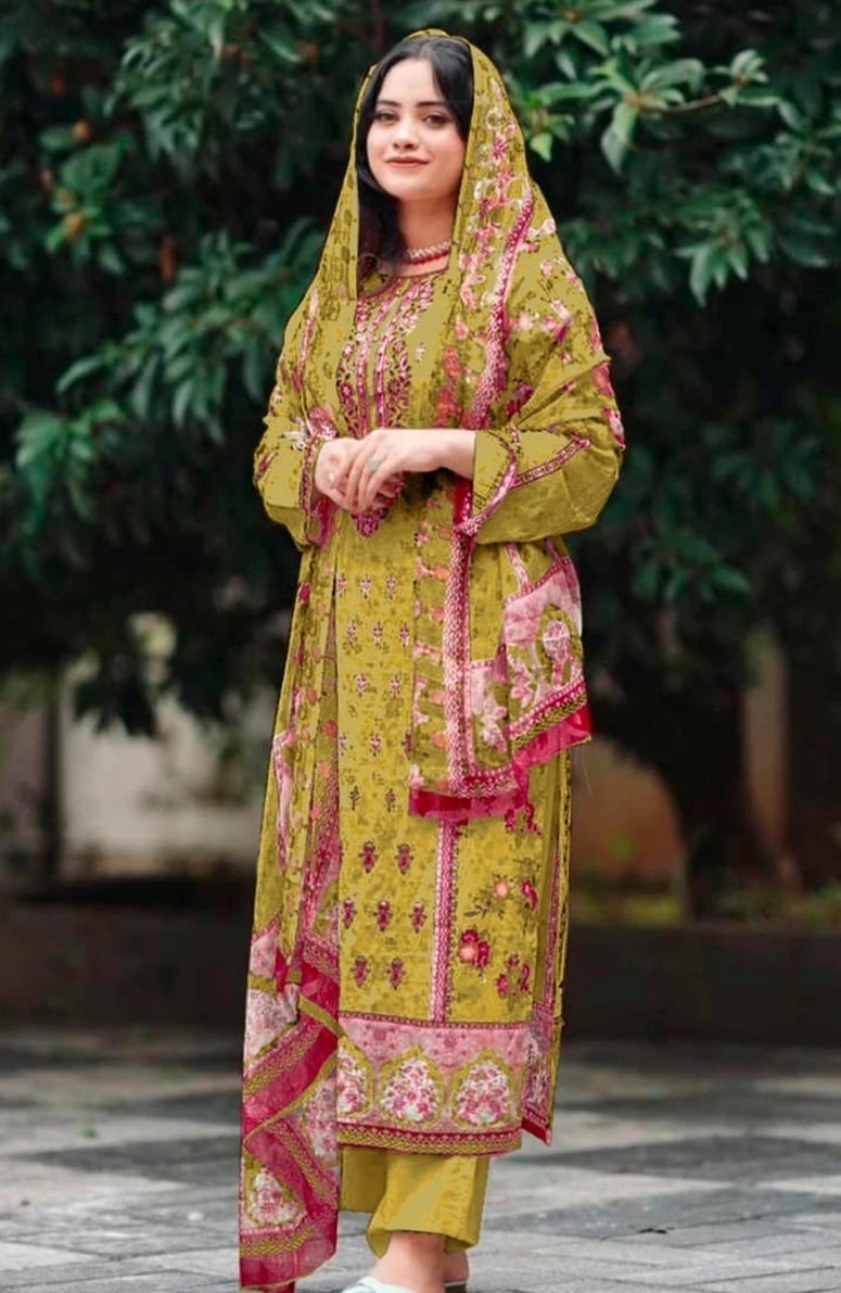 Aasha Harsha Vol 5 Pakistani Salwar Kameez Chiffon Dupatta