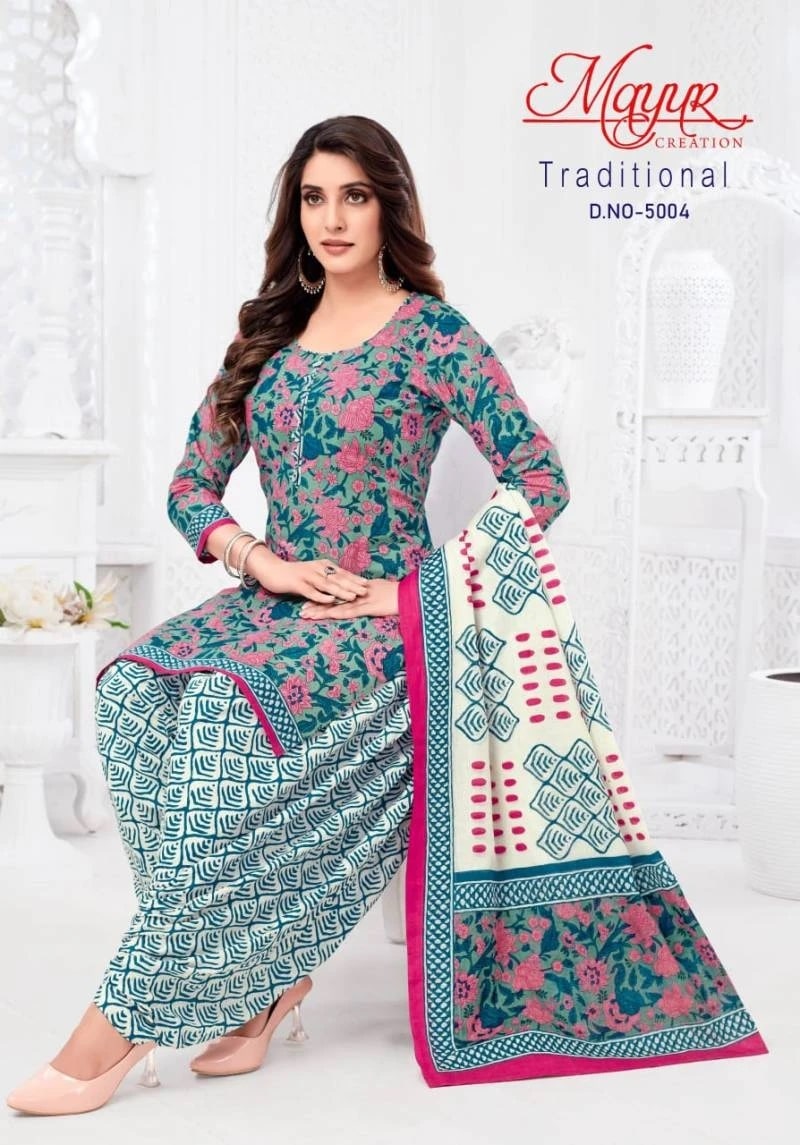 Mayur Traditional Vol 5 Cotton Daily Wear Dress Material Collection