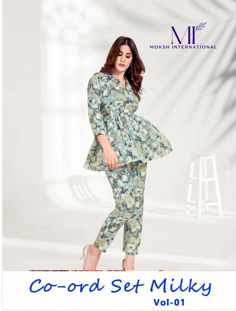 Moksh Co Ord Set Milky Vol 1 Western Co Ord Suits Collection
