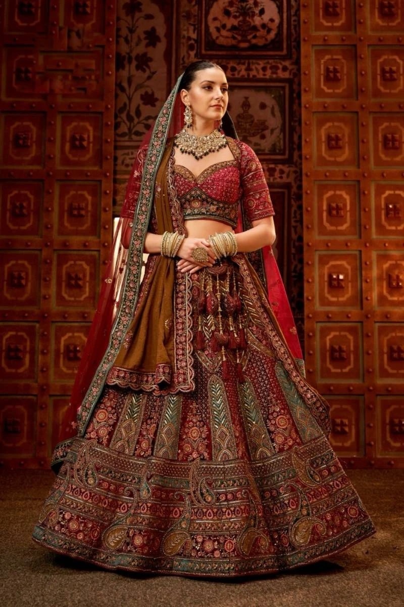 Maroon 1724 Designer Heavy Lehenga Choli Collection