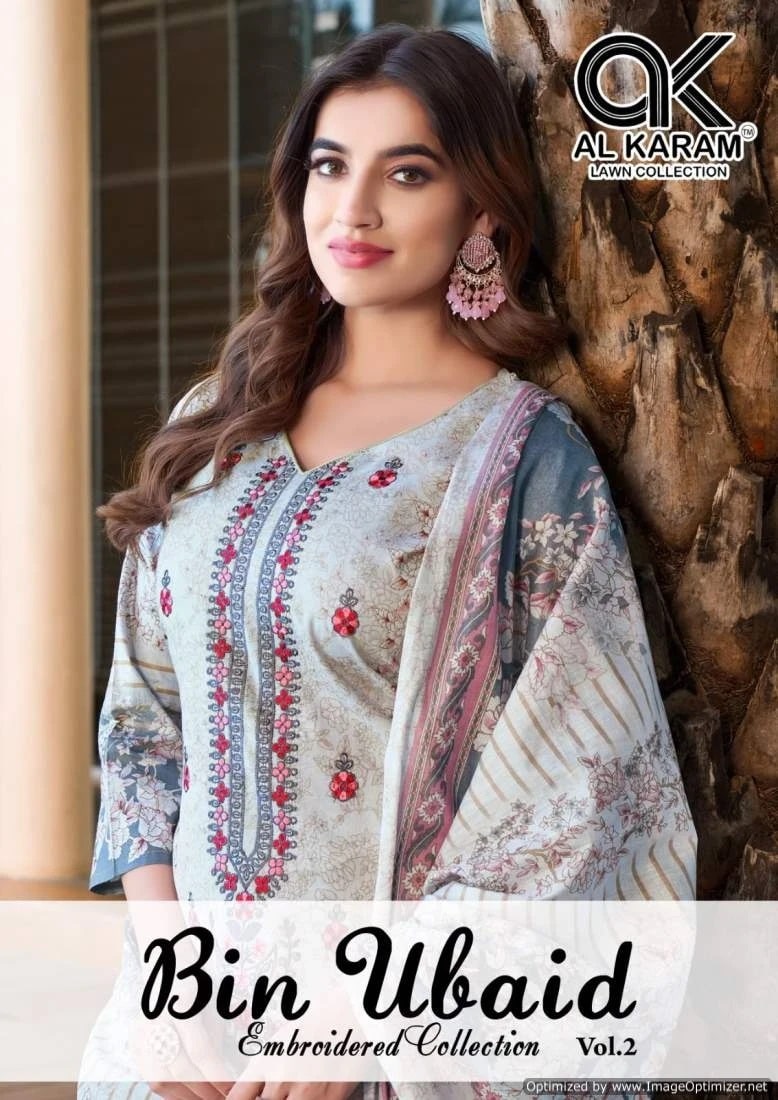 Al Karam Bin Ubaid Vol 2 Cotton Printed Dress Material