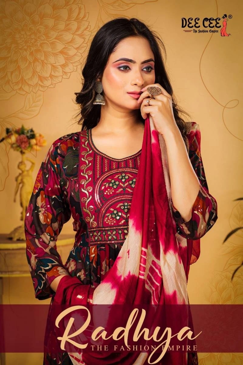 Deecee Radhya Printed Festival Kurti Pant With Dupatta Set