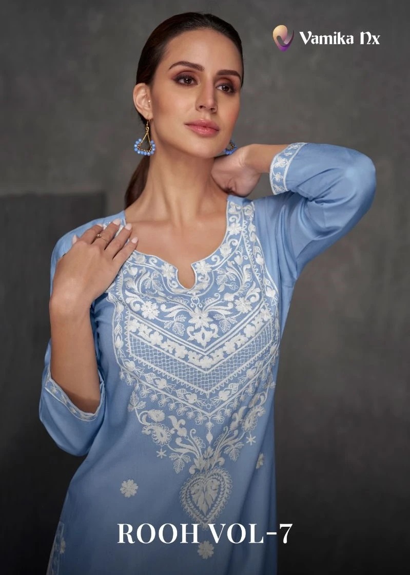 Vamika Nx Rooh Vol 7 Lakhnawi Kurti With Bottom