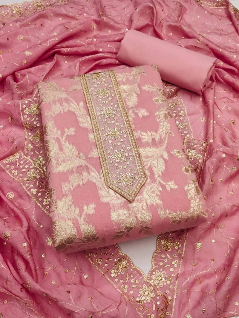 Rolex 01 Embroidered Dress Material Collection
