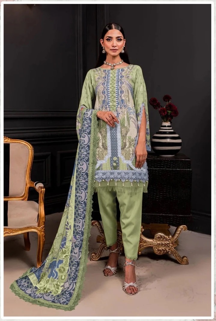 Shraddha Nx Maghul Queen Court 3 Pakistani Suits Chiffon Dupatta
