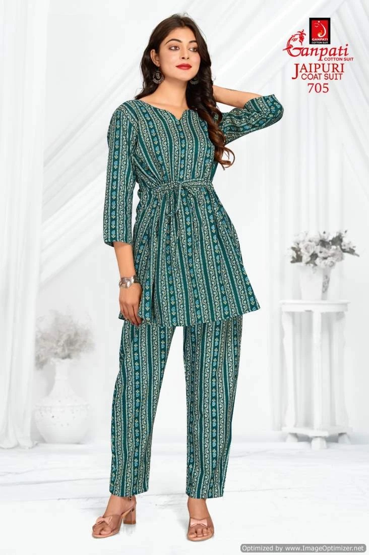 Ganpati Jaipuri Vol 7 Cotton Co Ord Set Collection