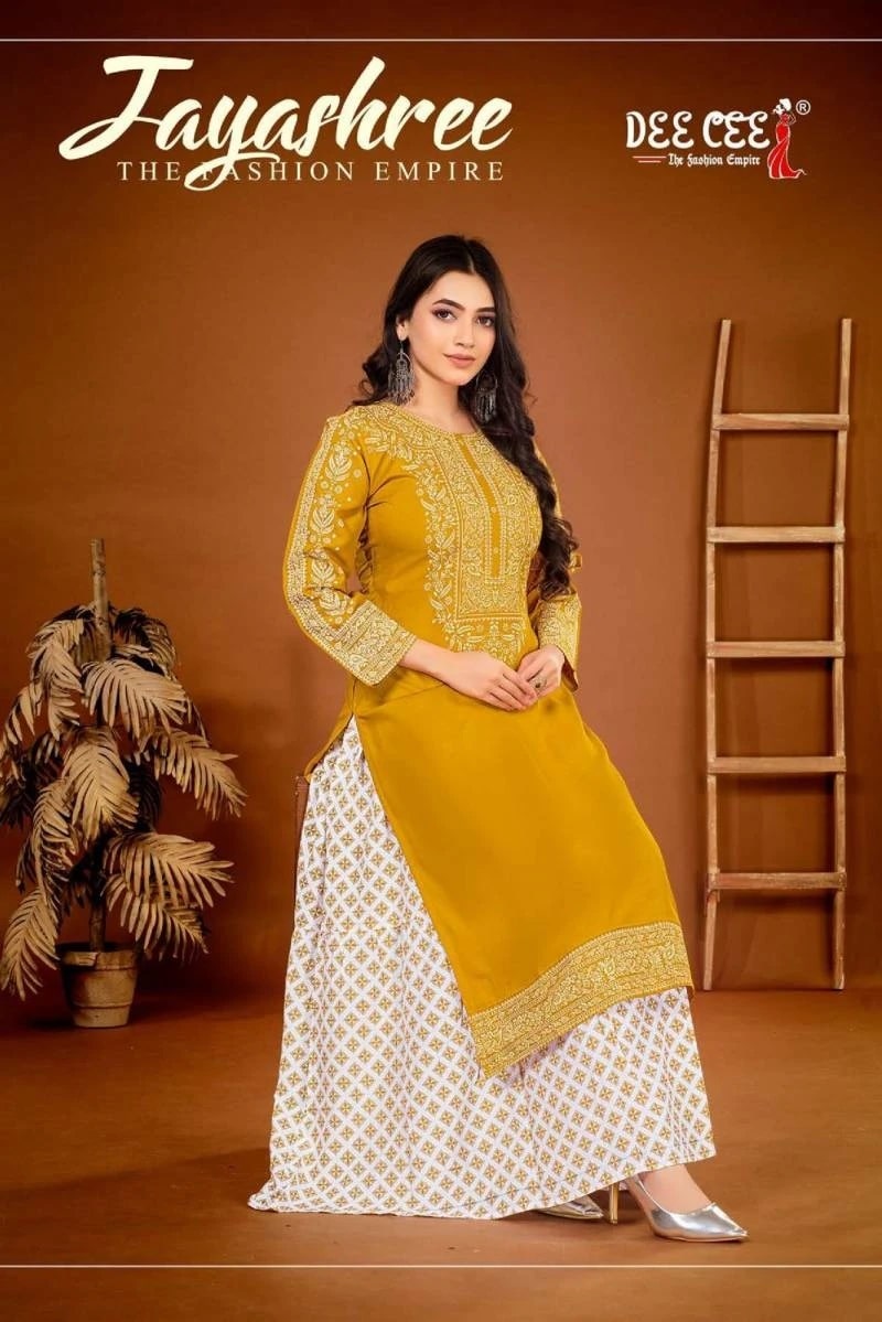 Deecee Jayashree Designer Neck Kurti With Skirt Collection