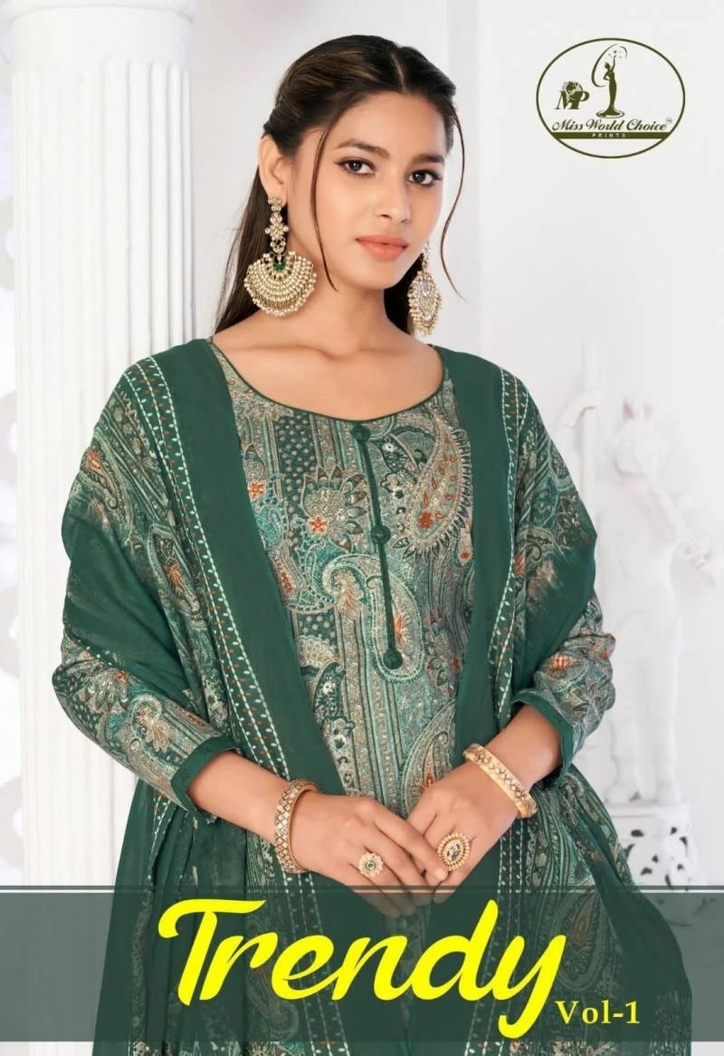 Miss World Choice Trendy Vol 1 Daily Wear Cotton Dress Material Collection