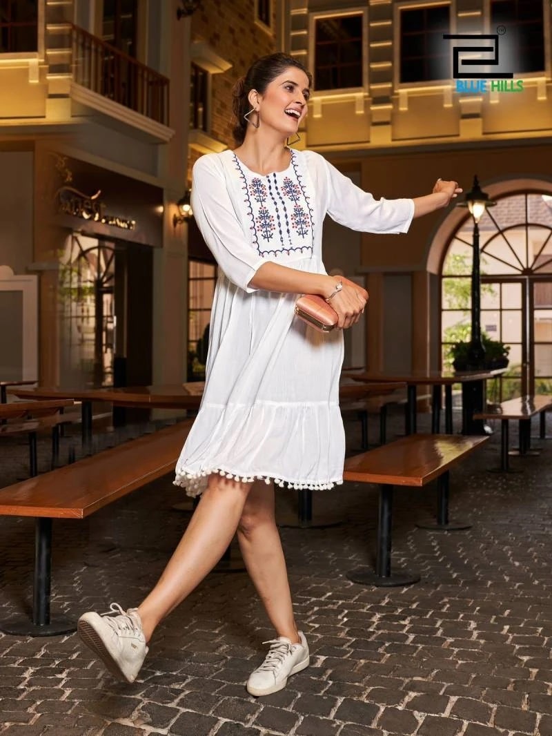 Blue Hills Ellie Embroidery Short Kurti Collection