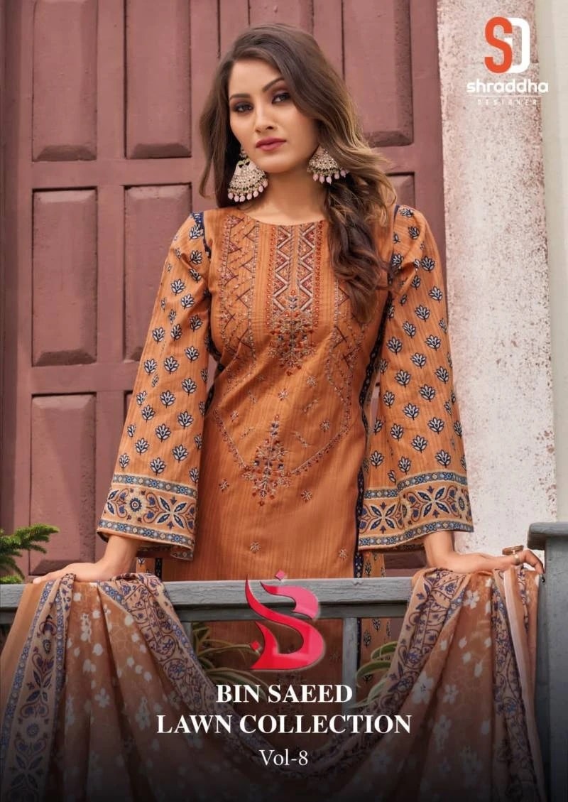 Shraddha Bin Saeed Lawn Collection Vol 8 Pakistani Salwar Kameez