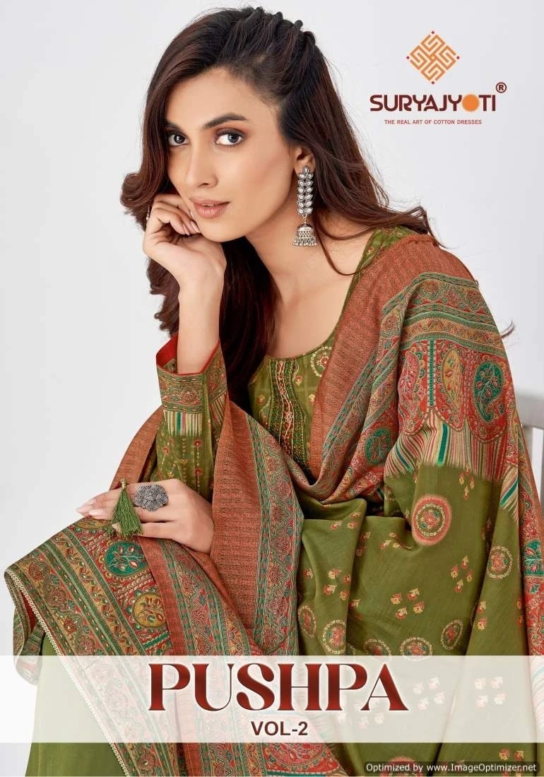 Suryajyoti Pushpa Vol 2 Embroidery Daily Wear Dress Material Collection