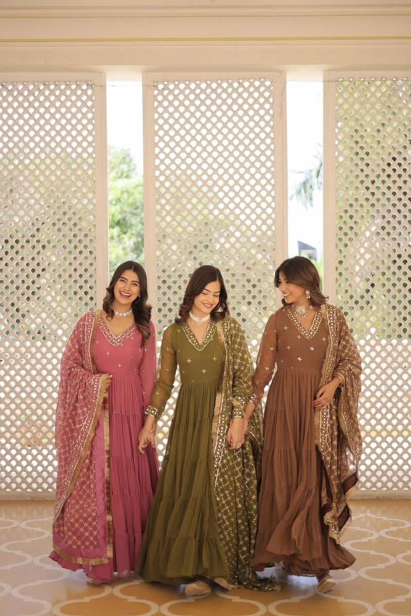 Vamika Vol 36 Designer Gown With Dupatta Collection