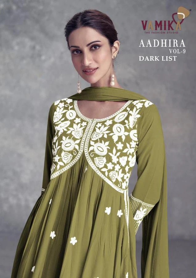 Vamika Aadhira Vol 9 Lucknowi Kurti Bottom With Dupatta Collection