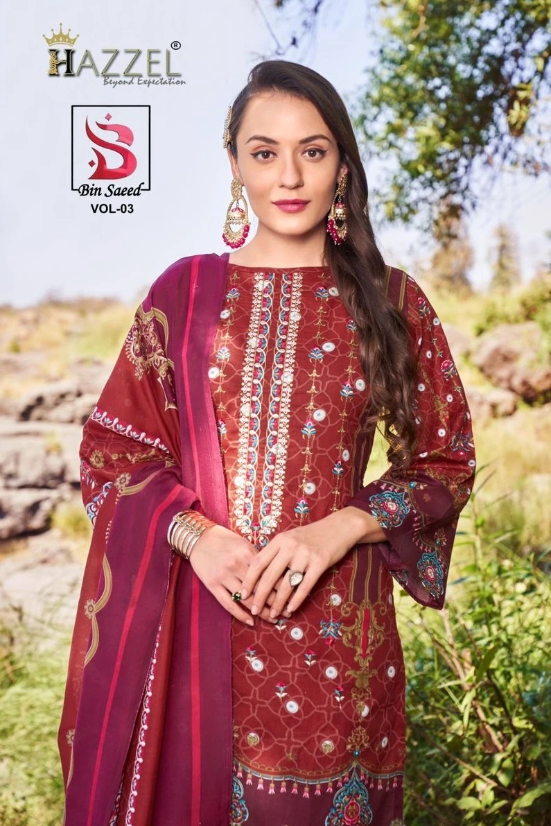 Hazzel Bin Saeed Vol 3 Pakistani Salwar Suits Collection
