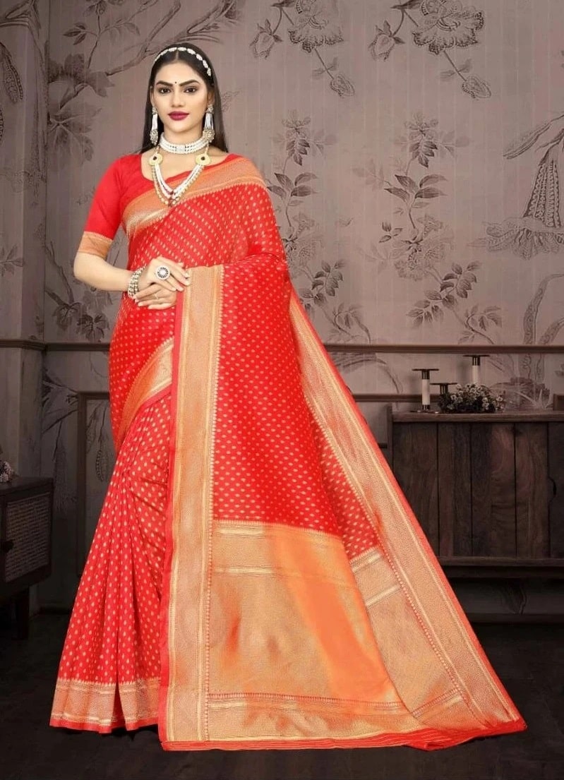 Ronisha Rasgulla Banarasi Saree Collection