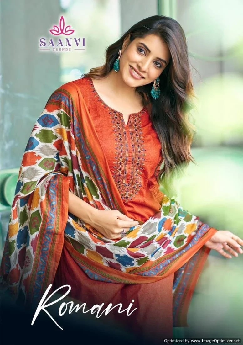 Saanvi Romani Exclusive Cotton Printed Dress Material