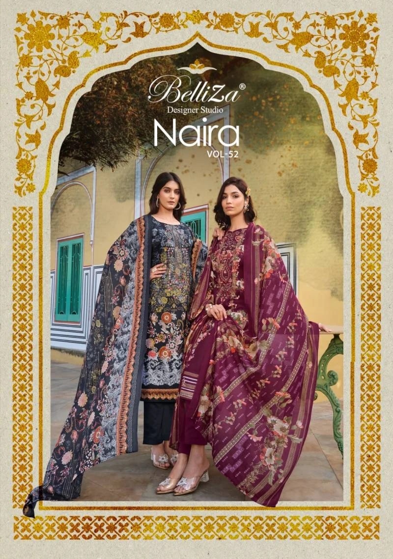 Belliza Naira Vol 52 Exclusive Digital Printed Dress Material Collection